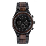Wils Fabrik 나무 손목시계 - GMT BLACK | GVG STORE K-POP, K-时装店 全球直接配送