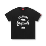 오리지널데이(ORIGINAL DAY) 베어폰트 프린팅 남자 여자 라운드 반팔 티셔츠 세미오버핏 시밀러룩 빅사이즈 6COLOR | GVG 스토어. 전... 