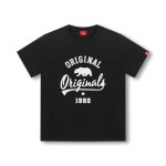 오리지널데이(ORIGINAL DAY) 베어폰트 프린팅 남자 여자 라운드 반팔 티셔츠 세미오버핏 시밀러룩 빅사이즈 6COLOR | GVG 스토어. 전... 