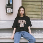 오리지널데이(ORIGINAL DAY) 도그로고 프린팅 남자 여자 라운드 반팔 티셔츠 세미오버핏 시밀러룩 빅사이즈 6COLOR | GVG 스토어. 전... 