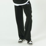 BAJOOBIJOO BABI BASIC LOGO 2-WAY SWEATPANTS (BLACK) | GVG STORE. K-POP, K-FASHION STORE. Worldwide Shipping.