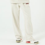 BAJOOBIJOO BABI BASIC LOGO 2-WAY SWEATPANTS (OATMEAL) | GVG STORE. K-POP, K-FASHION STORE. Worldwide Shipping.