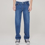 DEEP SENSE 200 슬림 테이퍼드핏 데님 - 딥블루 | GVG STORE K-POP, K-MAGASIN DE MODE. Livraison directe dans le monde entier.