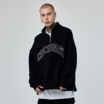 613SEOUL 아치 로고 오버핏 하프집업 아노락 (블랙) | GVG STORE. K-POP, K-FASHION STORE. Worldwide Shipping.