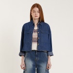 핑크파인애플(PINK PINEAPPLE) CROPPED POCKET SHIRT_INDIGO | GVG 스토어. 전 세계직배송.
