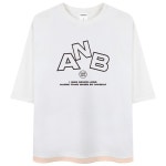 어뉴브로스(ANEWBROS) 오늘출발/에센셜 라인엔비 오버핏 레이어드 7부티셔츠 빅사이즈 (4COLOR) | GVG 스토어. 전 세계직배송.