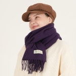 The-Abon 유니섹스 클래식 솔리드 머플러 퍼플 | GVG STORE K-POP, K-MODE GESCHÄFT. Weltweite Direktlieferung.