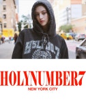 홀리넘버세븐(HOLYNUMBER7) GARMENT DYING PRINTED HOOD ZIP-UP _ CHARCOAL | GVG 스토어. 전 세계직배송.