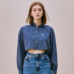 테테(TETE) TENCEL STRIPE CROP SHIRT / 3 COLORS | GVG 스토어. 전 세계직배송.