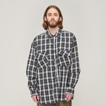 카고브로스(cargobros) CB TWO POCKET FLANNEL CHECK SHIRT (BLACK)... 카고브로스(cargobros) CB TWO POCKET FLANNEL CHECK SHIRT  (BLACK)... 