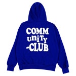 커뮤니티클럽(COMMUNITY CLUB) UNITY 로고 후디 블루 | GVG 스토어. 전 세계직배송.