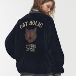 CPGN 캣 홀릭 수베니어 자켓 블랙 | GVG STORE. K-POP, K-FASHION STORE. Worldwide Shipping.