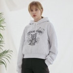 5OML 플라워캣 크롭 후드 (화이트멜란지) | GVG STORE ストア 韓国服通販 ペイペイ、ラインペイ決済可能