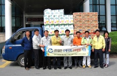(글보기)(주) 일 진 수해지역 구호물품 전달 | 경주시정뉴스 - 읍면동소식 >읍면동소식