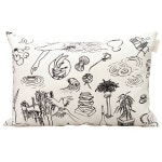 Saana ja Olli Mielenmaisemia 쿠션 커버 40 x 60 cm 화이트 - 블랙 SOHMP11-31-WH-BL | 쿠션/방석 - 해브어 Saana ja Olli... 