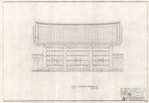 국가유산이미지 | 도면_경상북도문화재자료_옥연사_보수공사 외삼문 배면도 도면_경상북도문화재자료_옥연사_보수공사 외삼문 배면도