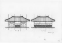 국가유산이미지 | 도면_경상남도문화재자료_육영재_정면도／배면도 도면_경상남도문화재자료_육영재_정면도／배면도
