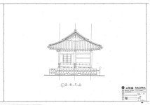 국가유산이미지 | 도면_전라남도문화재자료_영파정_보수공사 우측면도 도면_전라남도문화재자료_영파정_보수공사 우측면도