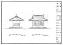 국가유산이미지 | 도면_경상남도문화재자료 _용강서당_굉정각 보수공사 정면도／측면도 도면_경상남도문화재자료 _용강서당_굉정각 보수공사... 