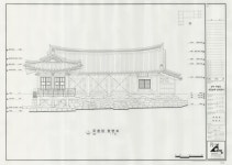 국가유산이미지 | 도면_보물 _경주 양동 무첨당_정밀실측설계용역 정면도 도면_보물 _경주 양동 무첨당_정밀실측설계용역 정면도