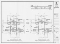 국가유산이미지 | 도면_사적_경복궁_집옥재 일곽 보수공사 함화당 남외행각 종단면도-1／종단면도-2(복원) 도면_사적_경복궁_집옥재 일곽... 