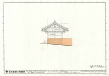 문화재이미지 | 도면_경상북도기념물 _도산서당(부고산숙)_정비공사 좌측면도 도면_경상북도기념물 _도산서당(부고산숙)_정비공사 좌측면도