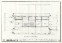 국가유산이미지 | 도면_경상남도유형문화재 _갈천서당_보수공사 횡단면도1 도면_경상남도유형문화재 _갈천서당_보수공사 횡단면도1