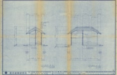 국가유산이미지 | 도면_국가민속문화재_안동 하회마을_유시흥 방아간 보수공사 종단,횡단면도 도면_국가민속문화재_안동 하회마을_유시흥 방아간... 