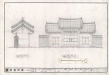 국가유산이미지 | 도면_국가민속문화재_보은 우당 고택_보수공사 측면도, 배면도 도면_국가민속문화재_보은 우당 고택_보수공사 측면도, 배면도