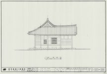문화재이미지 | 도면_국가민속문화재 _보성 이용우 고택_보수공사 우측면도 도면_국가민속문화재 _보성 이용우 고택_보수공사 우측면도