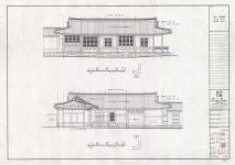 문화재이미지 | 도면_국가민속문화재 _아산외암마을_보수공사 사랑채 입면도(1,2) 도면_국가민속문화재 _아산외암마을_보수공사 사랑채 입면도(1,2)