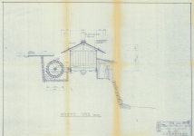 국가유산이미지 | 도면_국가민속문화재 _삼척 신리 너와집과 민속유물_신리너와집 보수공사 윤영원 씨 물레방아간 단면도 도면_국가민속문화재... 