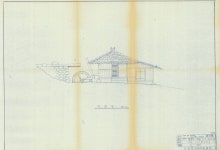 문화재이미지 | 도면_국가민속문화재 _삼척 신리 너와집과 민속유물_신리너와집 보수공사 윤영원 씨 물레방아간 정면도 도면_국가민속문화재... 