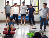 HNU News                            대학뉴스                         경찰학과 국가공무원준비반, 시험 준비생 디지털 체력검정 실시