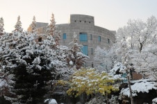 호남대학교 커뮤니티 홍보관 캠퍼스전경 겨울 - 중앙도서관 설경