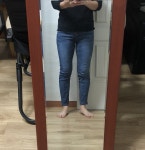 ♥ H O T P I N G ♥ 158에 52이구여 골반없고 허벅진 뚱하고 종아린 가는 체형이라 청바지 핏 예쁘게 나오기사용후기 - 핫핑