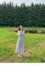 [살랑살랑/휴양지추천💙][MADE] 퓨어린 쉬폰 플라워... 쉬폰 플라워 스퀘어넥 윙소매 반팔 롱원피스(44~110) (쉬폰원피스-플라워원피스... 