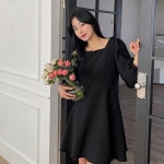 [MADE][LOVB] L-1356 스퀘어 하트넥 퍼프 플레어원피스(44~99)-♥핫핑♥ [MADE][LOVB] L-1356 스퀘어 하트넥 퍼프 플레어원피스(44~99)