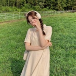 [라인예쁜💗][MADE] 제니아 플레어 스트랩 카라미니원피스[44~99]-♥핫핑♥ [2기장][롱버전출시✨][MADE] 제니아 플레어 스트랩 카라원피스[44... 