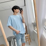 (한정수량★옵션세일★오늘발송)LA자수 라운드 반팔티 반팔 훈스 (한정수량★옵션세일★오늘발송)LA자수 라운드 반팔티