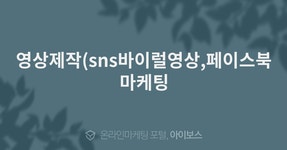영상제작(sns바이럴영상,페이스북마케팅  > 서비스 홍보 > 대행컨설팅 > 아이보스 : 온라인마케팅, 인터넷마케팅 커뮤니티 영상제작... 