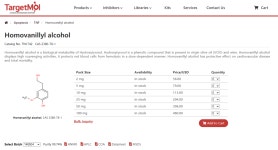 Homovanillyl alcohol CAS 2380-78-1 | 연구용제품 > Bio마켓 | BRIC