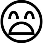 Black emoticon 52 icon - Free black emoticon icons