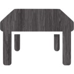 Black wood table icon - Free black wood furniture icons - Black wood icon set