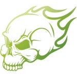 Web 2 green skull 43 icon - Free web 2 green skull icons - Web 2 green icon set