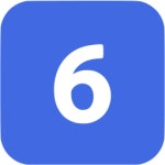 Royal blue 6 filled icon - Free royal blue numbers icons