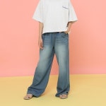 ♬ 이쁘맘- 엄마라면 세븐틴)와이드데님팬츠 25여름 V0415 - 이쁘맘