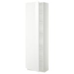 METOD 메토드 키큰장+선반, 화이트/링훌트 화이트, 60x37x200 cm - IKEA METOD 메토드 키큰장+선반, 화이트/링훌트 화이트, 60x37x200 cm