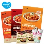 세계 3대 광천수로 만든 아임톡 런칭 동원 떡볶이홀릭 3종 오리지널,매콤맛,치즈맛×5개+쿨피스2캔or당면2개 증정 무료배송