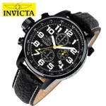 세계 3대 광천수로 만든 아임톡 런칭 인빅타 LEFTY 크로노그래프 남성용 빅사이즈 가죽시계 3332